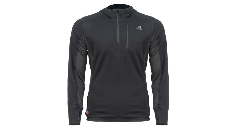 Mobile Warming 7.4V Heated Merino Baselayer Shirt - Mens, Black, Large, MWMT14010421