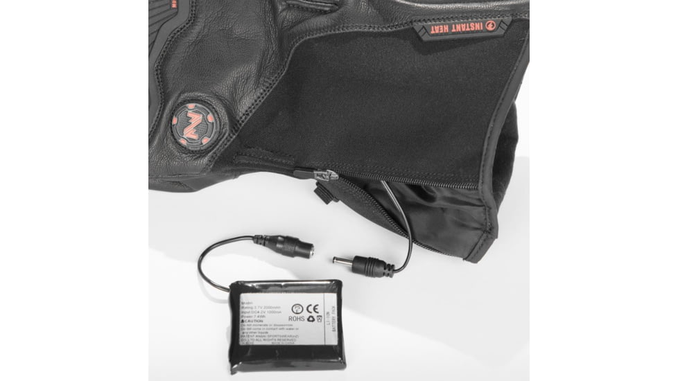 Mobile Warming Barra Leather Heated Glove, Black, 2XL, MWG19M06-01-06