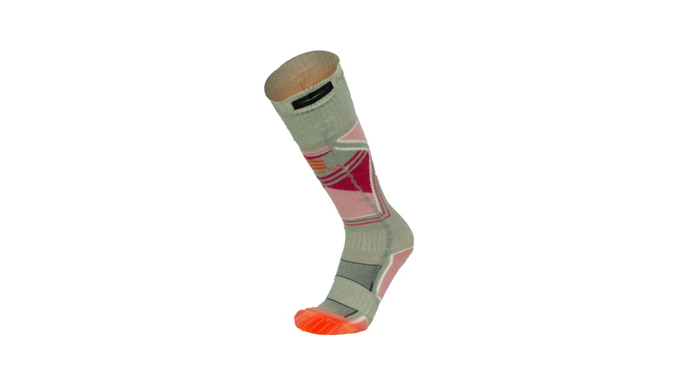 Mobile Warming Premium 2.0 Merino Heated Socks - Womens, Gary/Pink, Medium, MWWS07010321