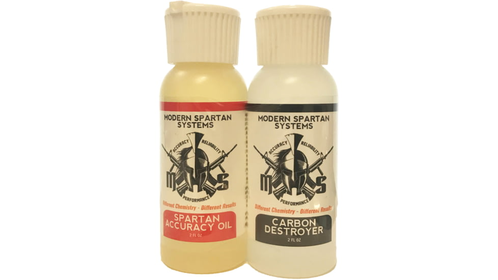 Modern Spartan Systems Combo Accuracy Oil and Carbon Destroyer, 2 Pack, 4 fl oz, MSS2PKAOCD2OZ