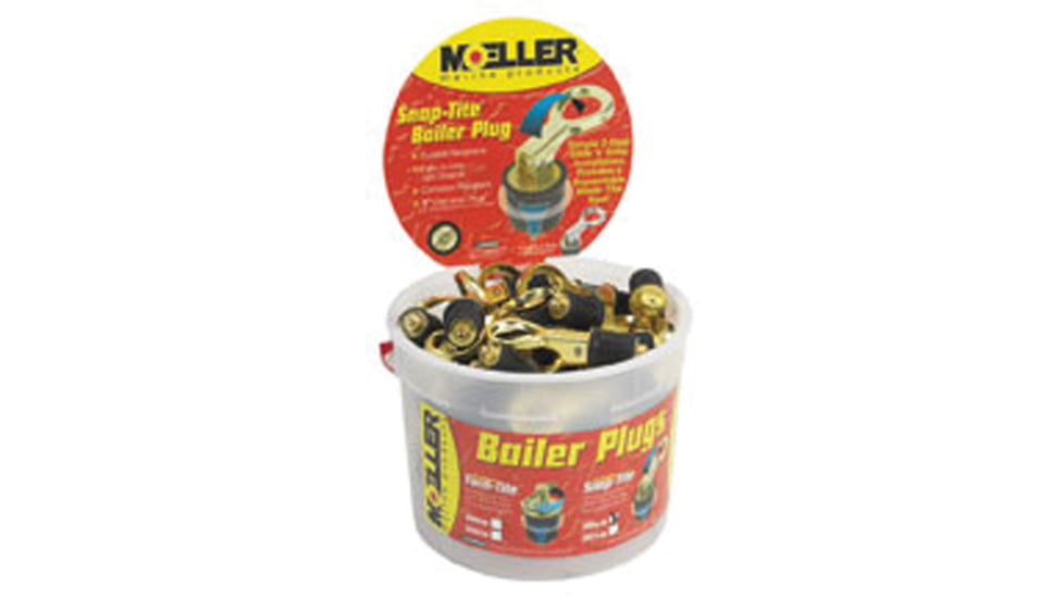 Moeller Snap Tite Brass Bailer Plug 1in 50 Piece Bucket, 029000-50