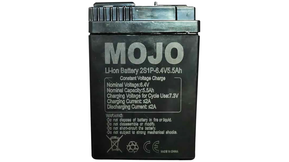 Mojo Mallard King 6V Li-Ion Battery, 5.5 Ah, Faster Re-Charge, Constant Voltage, Black, HW2519