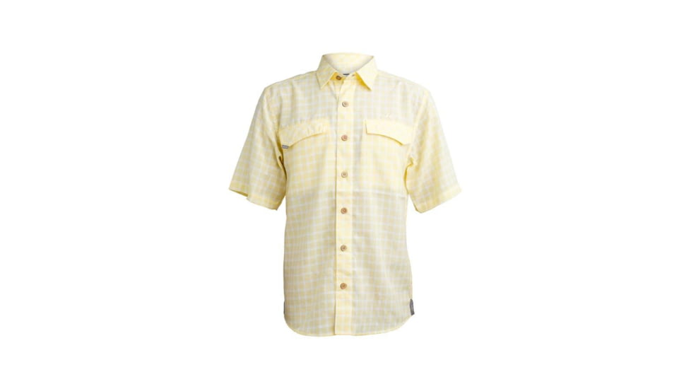 Mojo Sportswear Company Coastal Plaid Shirt Short Sleeve - Mens, Yellowtail, 4XL, YLWTL - XXXXL - CPLS SS