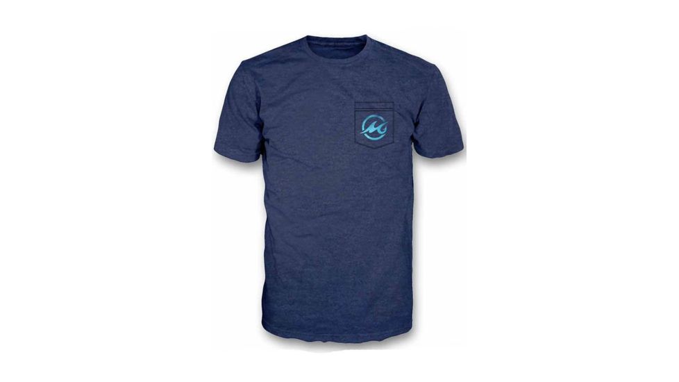 Mojo Sportswear Company Fins Up Tails Down Marlin Scene Short Sleeve Pocket T - Mens, Nautical Navy, 2XL, NTCN - 2XL - MSFNTDMSPT