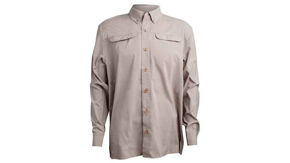 Mojo Sportswear Company Mr. Big Performance Vented Shirt Long Sleeve - Mens, Oyster, 4XL, Oyster - XXXXL - MBPRFVS