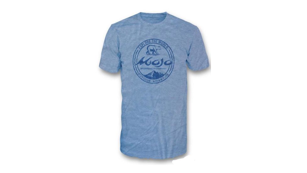 Mojo Sportswear Company Outdoor Adventure Short Sleeve T - Shirt - Mens, Heron Blue, 2XL, HRNBL - 2XL - MSOAT