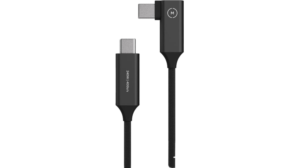 Moment Right-Angle to Straight SuperFlex USB-C Cable, 9in, 107-161
