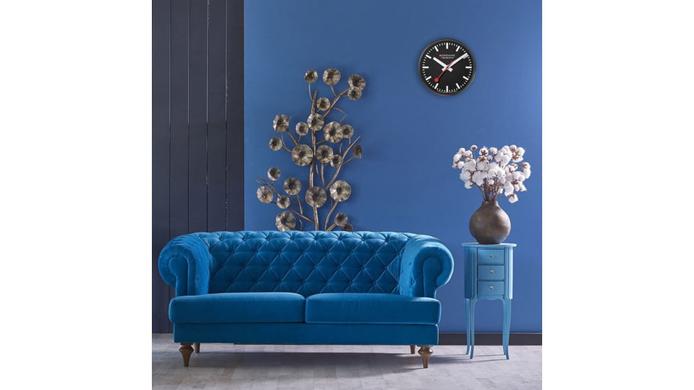 Mondaine Offical Swiss Railway Wall Clock, Black, 25cm, A990.CLOCK.64SBB