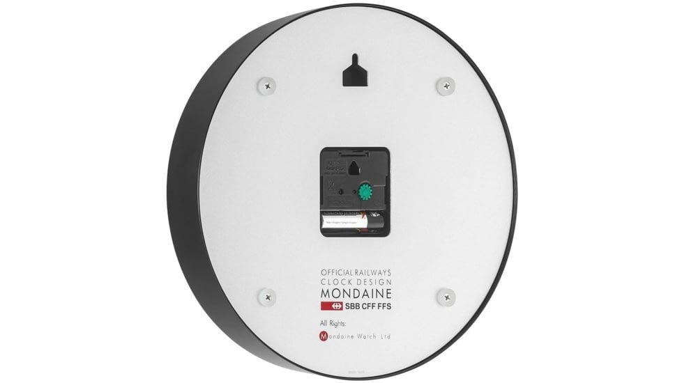 Mondaine Offical Swiss Railway Wall Clock, Black, 25cm, A990.CLOCK.64SBB