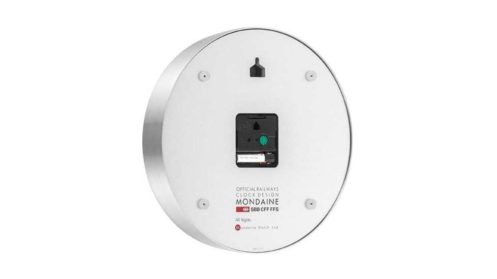 Mondaine Stop2Go Smart Wall Clock, Silver, 25cm, MSM.25S10