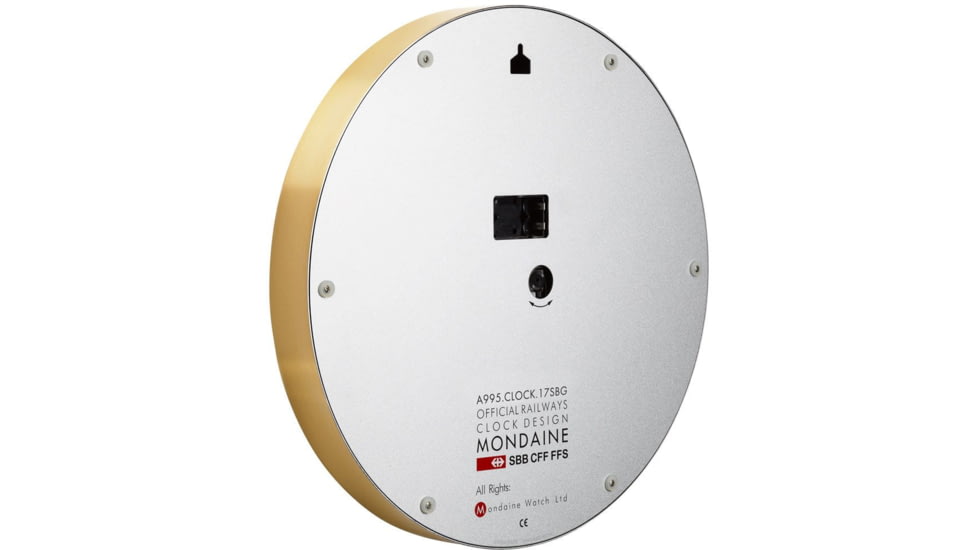 Mondaine Wall Kitchen Clock, Golden, 40cm, A995.CLOCK.17SBG