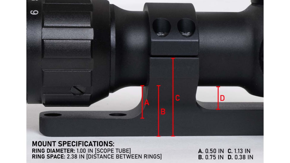Monstrum 1in Scope Mount for Savage Arms Axis/Edge Rifles, Black, SAV-01