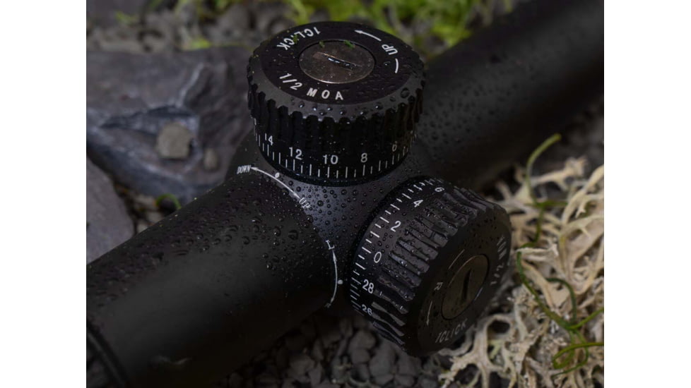 Monstrum Alpha Series 1-4x24 First Focal Plane FFP Rifle Scope with MOA Reticle, Black, GA1424-BLK