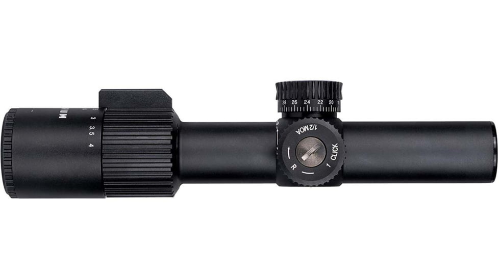 Monstrum Alpha Series 1-4x24 First Focal Plane FFP Rifle Scope with MOA Reticle, Black, GA1424-BLK