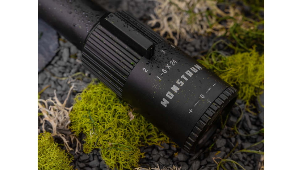 Monstrum Alpha Series 1-6x24 First Focal Plane FFP Rifle Scope with MOA Reticle, Black, GA1624-BLK