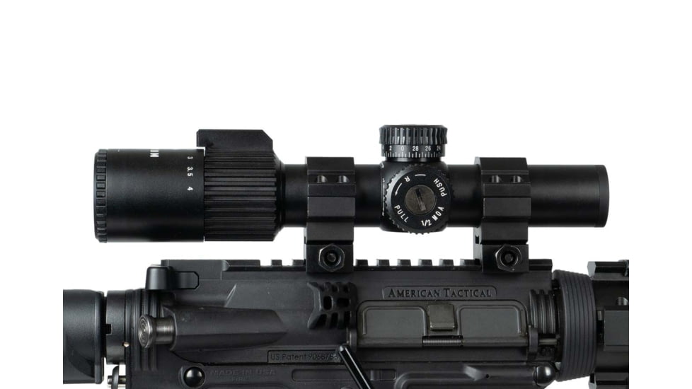 Monstrum Alpha Series 1-6x24 First Focal Plane FFP Rifle Scope with MOA Reticle, Black, GA1624-BLK