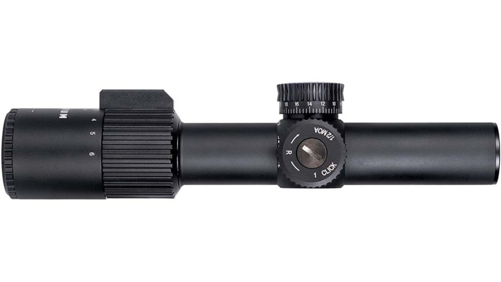 Monstrum Alpha Series 1-6x24 First Focal Plane FFP Rifle Scope with MOA Reticle, Black, GA1624-BLK