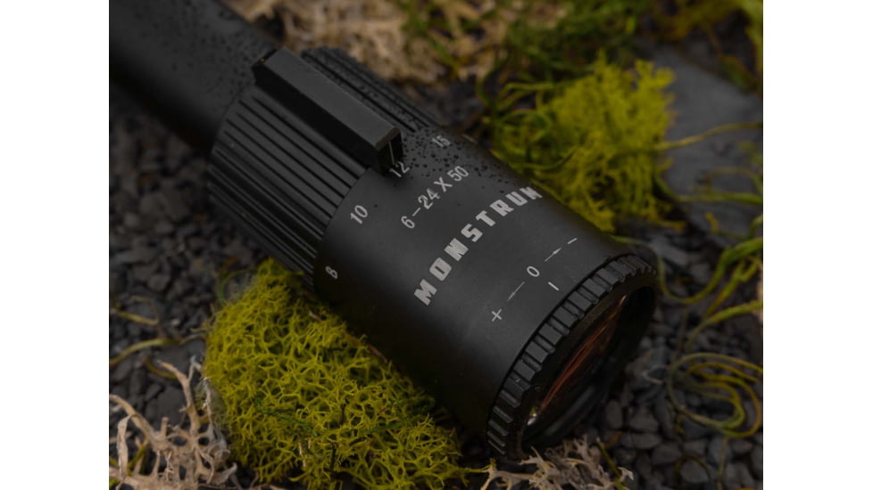 Monstrum Alpha Series 6-24x50 First Focal Plane FFP Rifle Scope with MOA Reticle, Black, GA62450-BLK