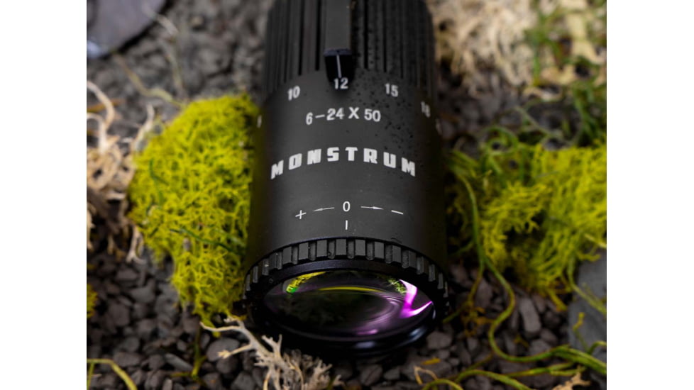 Monstrum Alpha Series 6-24x50 First Focal Plane FFP Rifle Scope with MOA Reticle, Black, GA62450-BLK