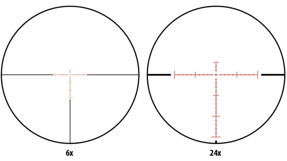 Monstrum Alpha Series 6-24x50 First Focal Plane FFP Rifle Scope with MOA Reticle, Black, GA62450-BLK
