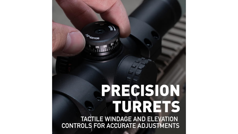 Monstrum Banshee 1-6x24mm LPVO 30mm Tube Rifle Scope w/ Offset Scope Mount, Second Focal Plane