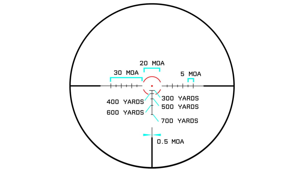 Monstrum Banshee 1-6x24mm LPVO 30mm Tube Rifle Scope w/ Offset Scope Mount, Second Focal Plane
