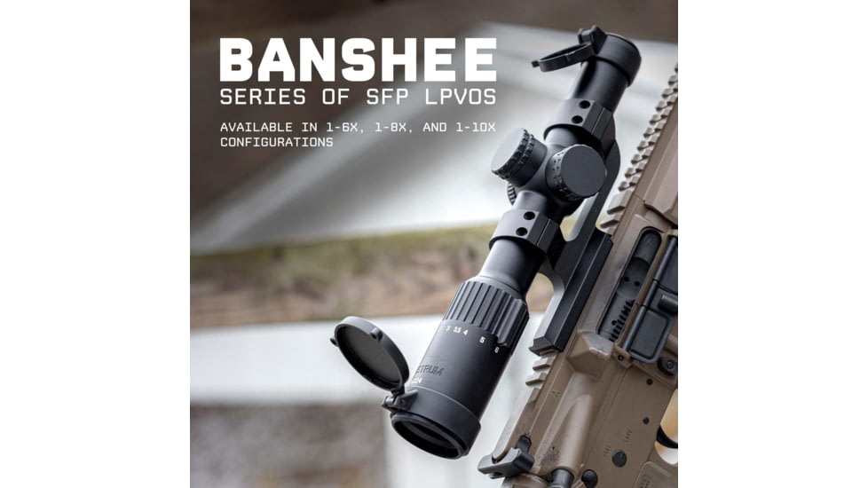 Monstrum Banshee ED 1-10x24mm LPVO 30mm Rifle Scope w/Offset Scope Mount, Second Focal Plane