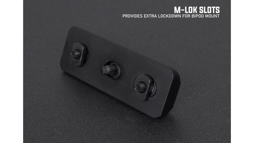 Monstrum Bipod Mounting Stud with M-LOK Adaptor Base, Black, MBM11