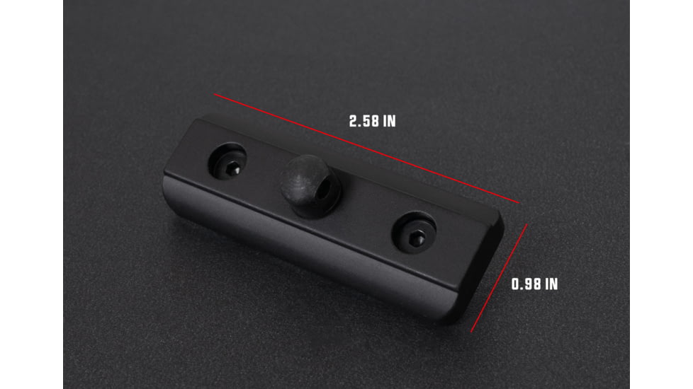 Monstrum Bipod Mounting Stud with M-LOK Adaptor Base, Black, MBM11
