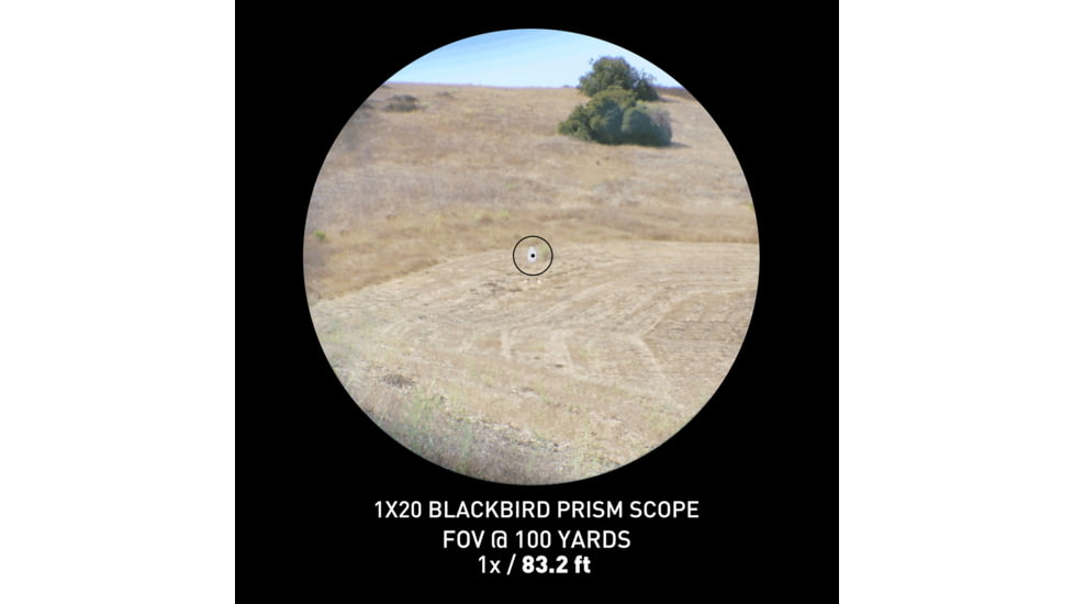 Monstrum Blackbird 1x20mm Prism Scope, Black, PB120-B