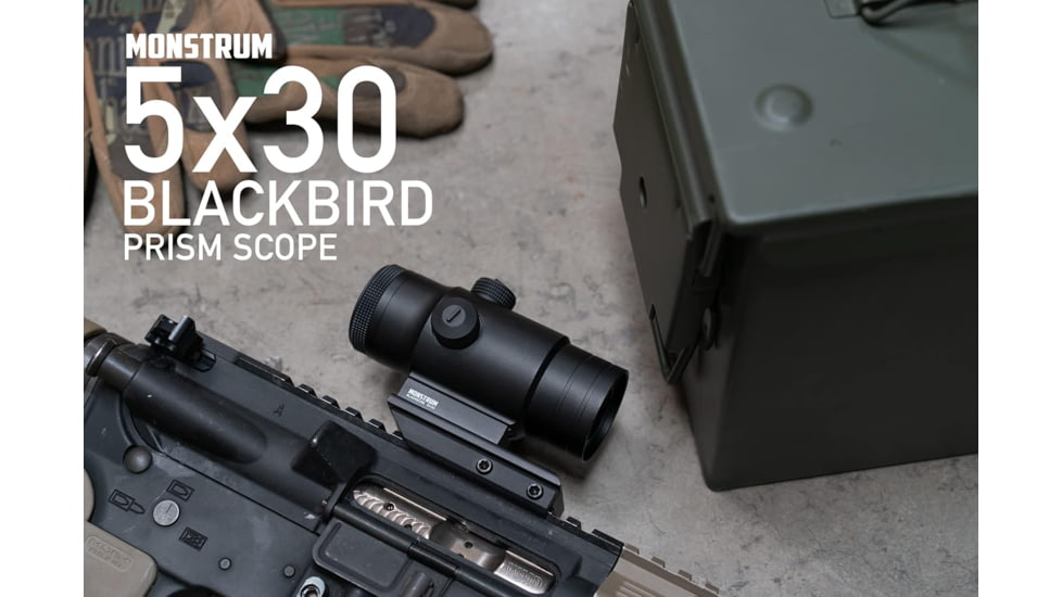Monstrum Blackbird 5x30mm Prism Scope, Black, PB530-B