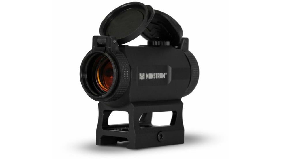 Monstrum Flip-Up Lens Cap Set for 1x20mm Red Dot Sight, Black, RDF20-B