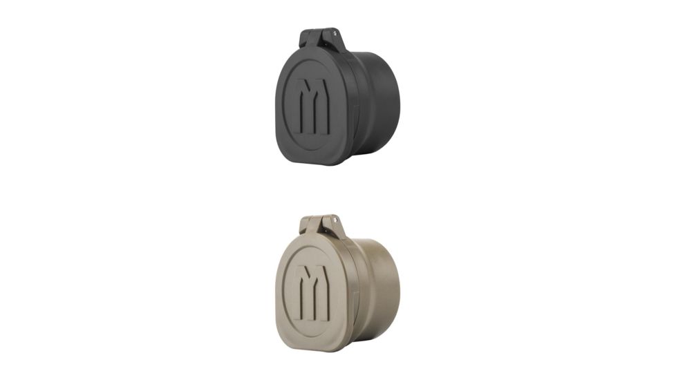 Monstrum Flip-Up Rifle Scope Lens Covers, Eyepiece, Black, Flat Dark Earth
