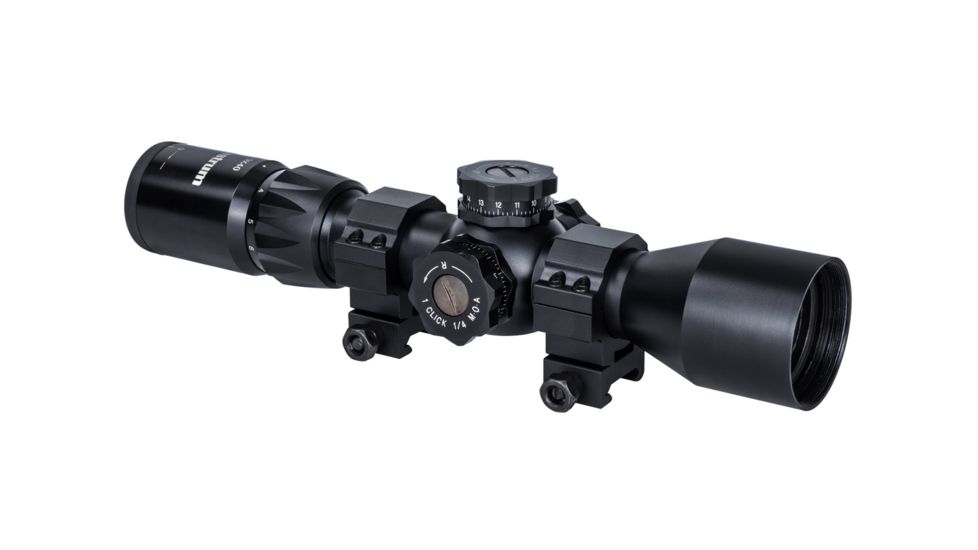 Monstrum G1 3-9x40mm Rifle Scope, 30mm Tube, FFP, Illuminated Rangefinder Reticle, Adjustable Objective, Black FFPS3940-R