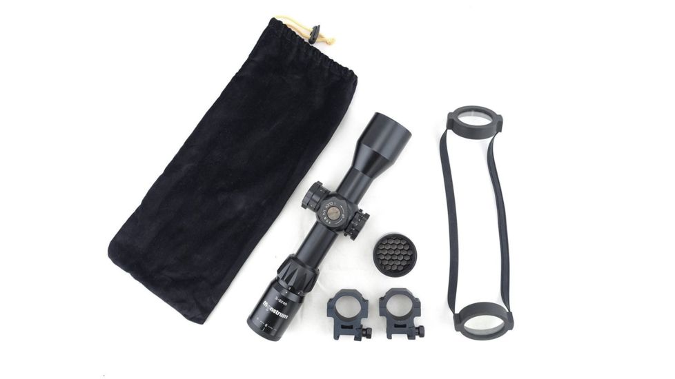 Monstrum G1 3-9x40mm Rifle Scope, 30mm Tube, FFP, Illuminated Rangefinder Reticle, Adjustable Objective, Black FFPS3940-R