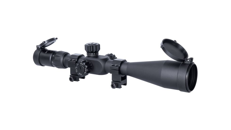 Monstrum G1 6-24x50mm Rifle Scope, 30mm Tube, FFP, Illuminated Rangefinder Reticle, Adjustable Objective, Black FFPS62450-H