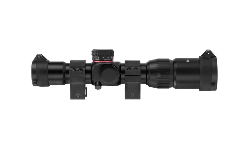 Monstrum G2 1-4x24mm Rifle Scope, 30mm Tube, FFP, Illuminated Rangefinder Reticle, Adjustable Objective, Black G2-BFFPS1424-R
