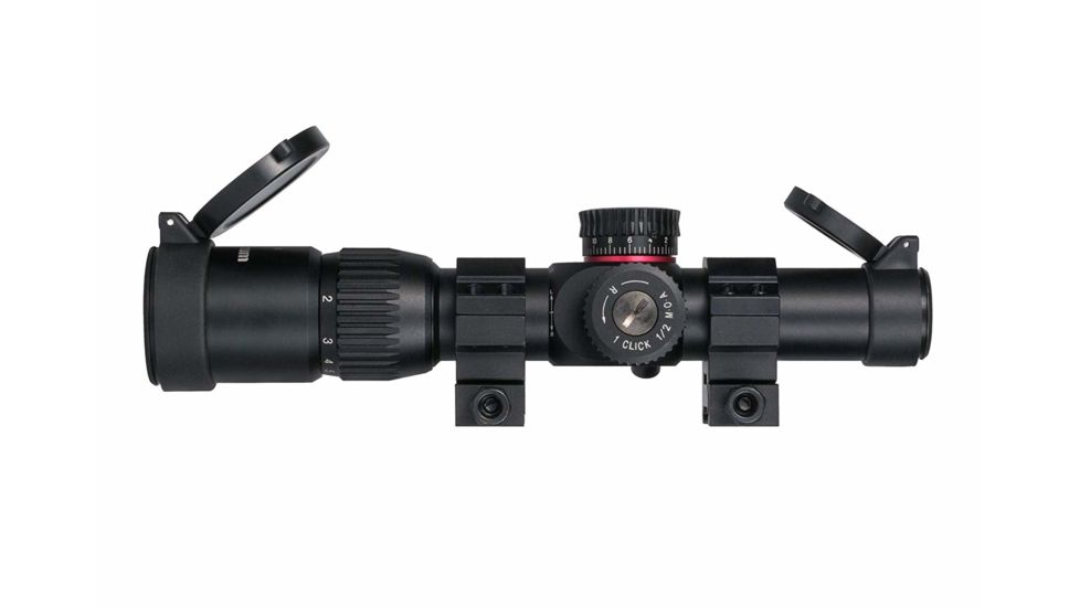 Monstrum G2 1-6x24mm Rifle Scope, 30mm Tube, FFP, Illuminated Rangefinder Reticle, Adjustable Objective, Black G2-BFFPS1624-R