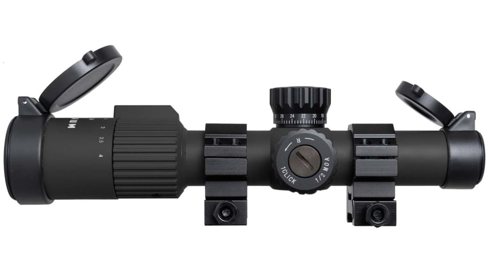 Monstrum G3 1-4x24 FFP Rifle Scope, Illuminated BDC Reticle, Black, G3F1424-BLK