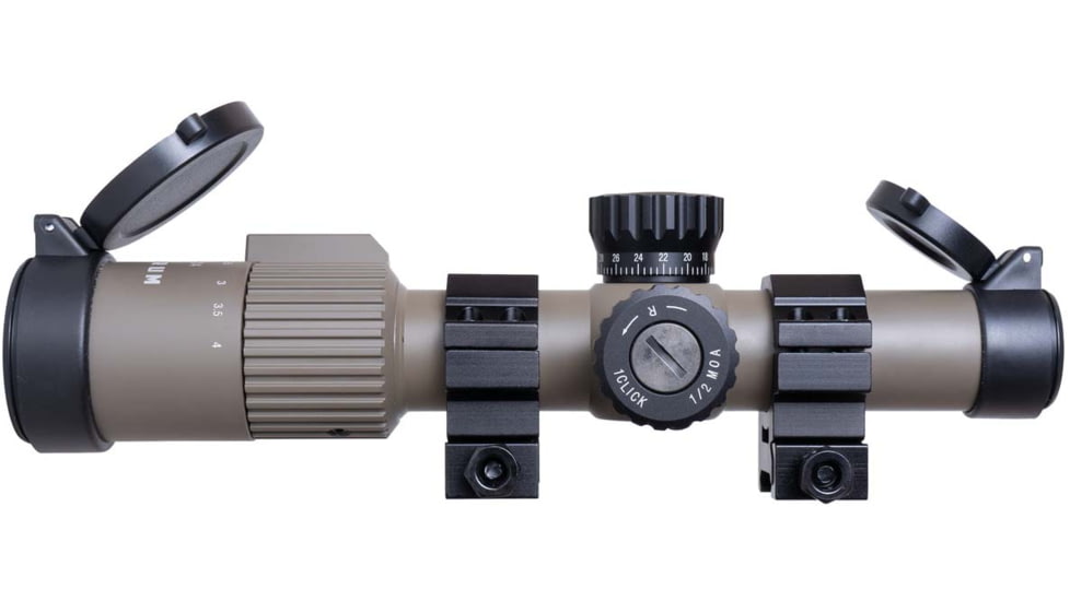 Monstrum G3 1-4x24 FFP Rifle Scope, Illuminated BDC Reticle, Flat Dark Earth, G3F1424-FDE