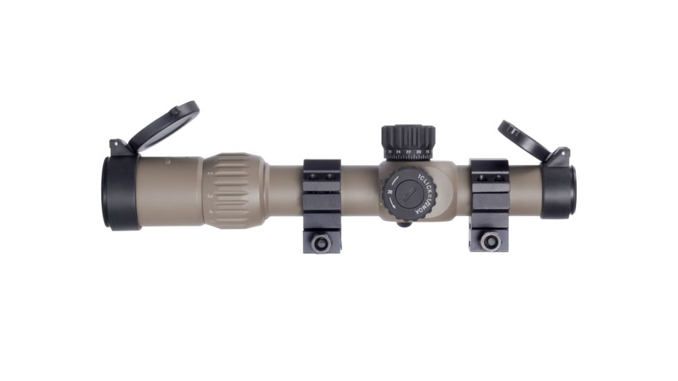 Monstrum G3 1-6x24mm Rifle Scope, 30mm Tube, FFP, Illuminated MOA Reticle, Adjustable Objective, Flat Dark Earth G3-FFPS1624-R-FDE