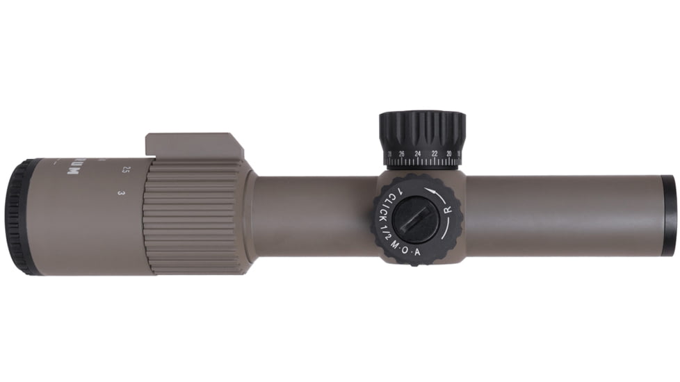Monstrum G3 FFP LPVO Rifle Scope, 1-3x24mm, 30mm Tube, First Focal Plane, Illuminated FFP X1 Reticle, Flat Dark Earth, G3F1324-FDE
