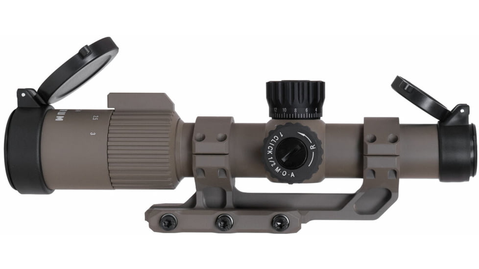Monstrum G3 FFP LPVO Rifle Scope, 1-3x24mm, 30mm Tube, First Focal Plane, Illuminated FFP X1 Reticle, Flat Dark Earth, G3F1324-FDE