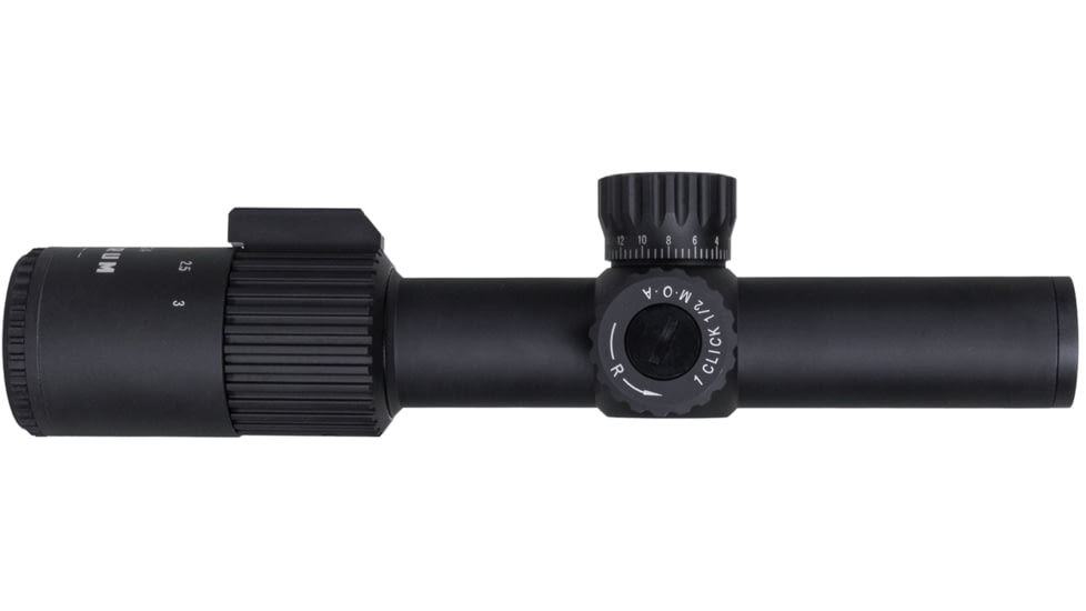 Monstrum G3 FFP LPVO Rifle Scope, 1-3x24mm, 30mm Tube, First Focal Plane, Illuminated FFP X1 Reticle, MIL-STD 8625 Type III Hard-Anodized, Black, G3F1324-BLK