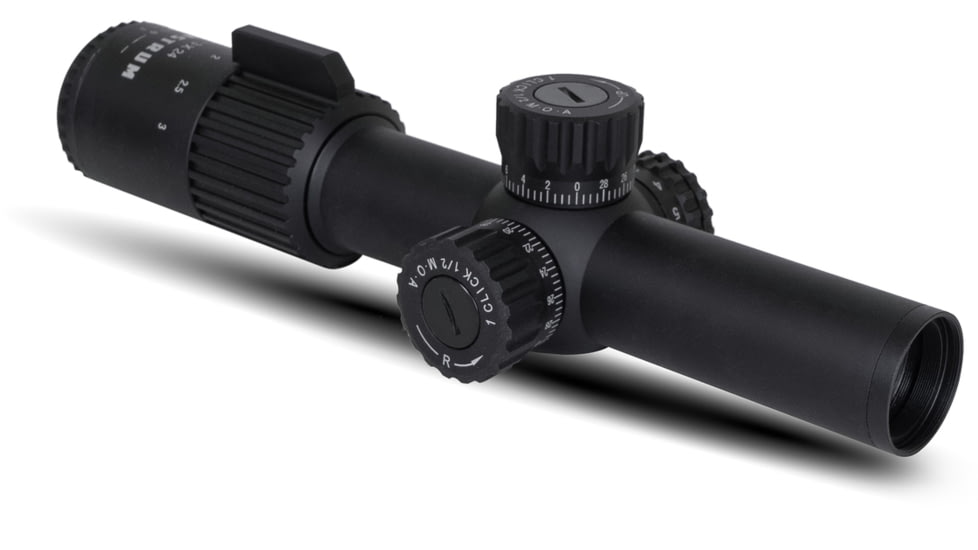Monstrum G3 FFP LPVO Rifle Scope, 1-3x24mm, 30mm Tube, First Focal Plane, Illuminated FFP X1 Reticle, MIL-STD 8625 Type III Hard-Anodized, Black, G3F1324-BLK