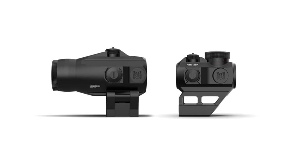 Monstrum Ghost 3X Prism Magnifier w/ Flip-to-Side Mount, Type III Hard Anodized, Black, PG3X-B