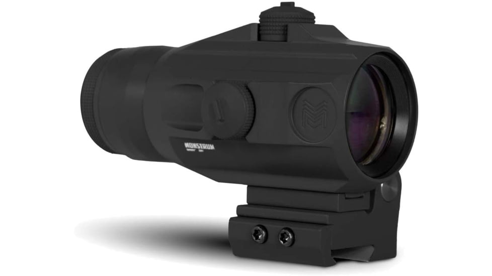 Monstrum Ghost 3X Prism Magnifier w/ Flip-to-Side Mount, Type III Hard Anodized, Black, PG3X-B