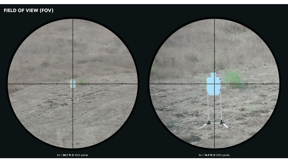 Monstrum Guardian 3-9x40mm 1in Tube Rifle Scope, Second Focal Plane, Crosshair Reticle, Black, SG3940-B