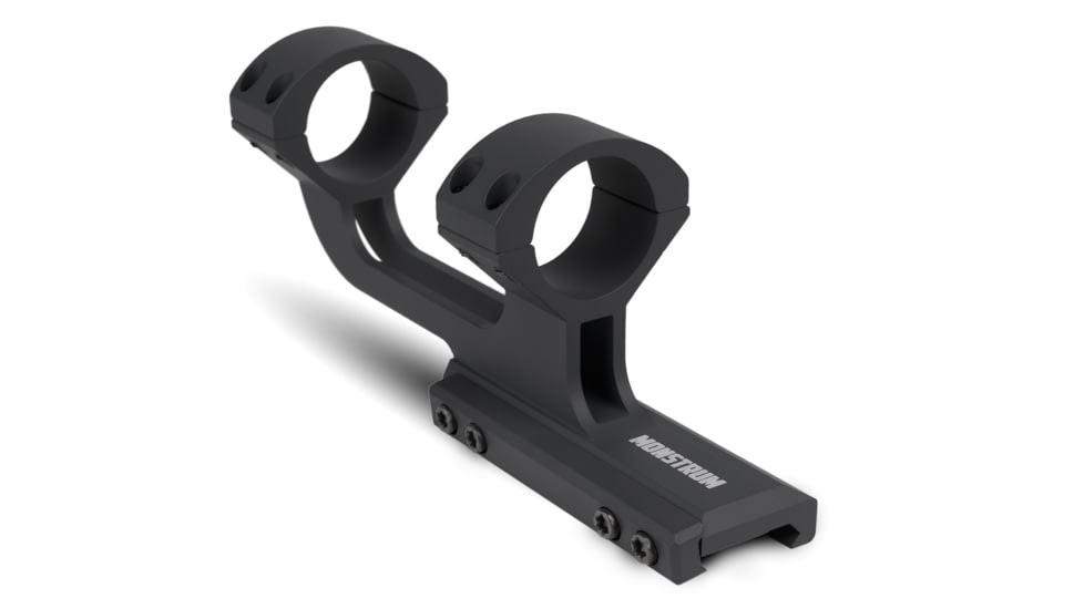 Monstrum H-Series Hollow Frame Offset Cantilever Picatinny Scope Mount, 1in, Black, MH250-B