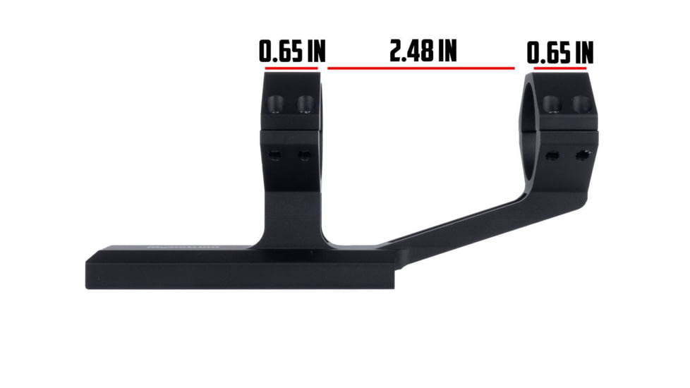 Monstrum H-Series V2 Hollow Frame Offset Cantilever Picatinny Scope Mount, 30mm, Black, MH305-B